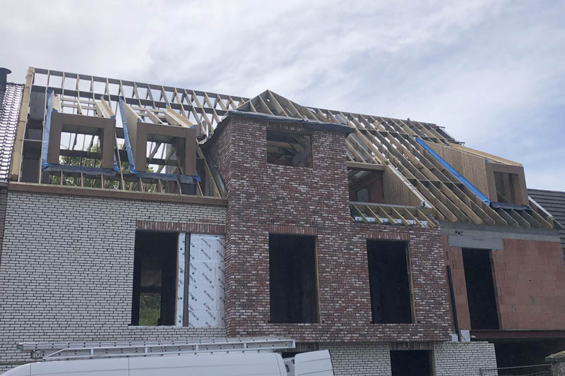 dakconstructie appartement te Kruisem