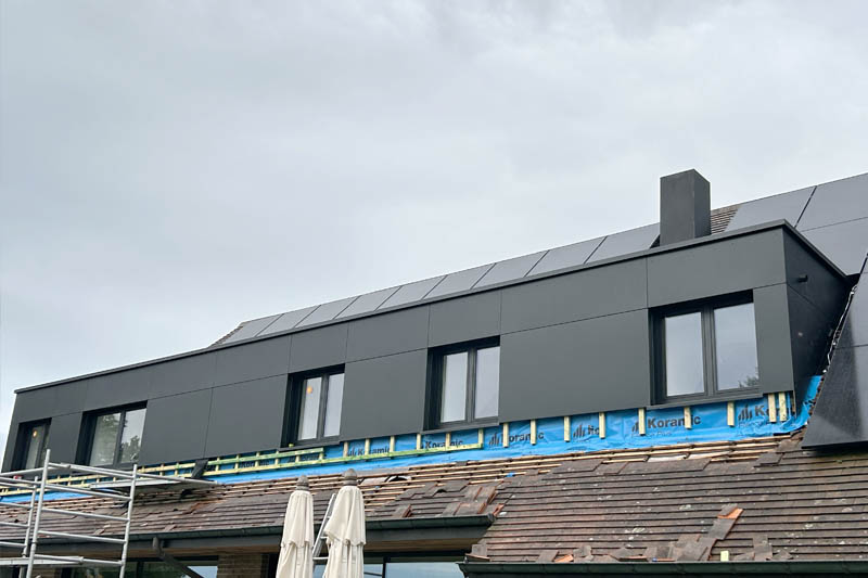 Dakkapel in Mater met Trespa gevelbekleding