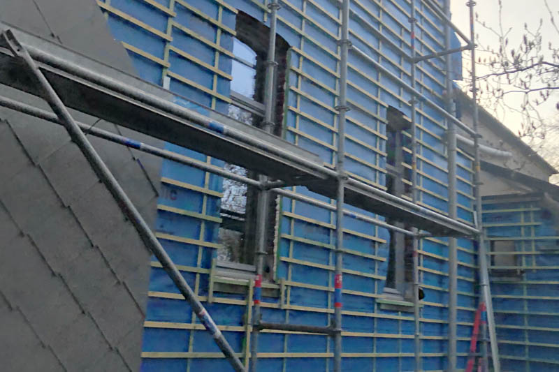 Gevelbekleding met Leien te Wortegem