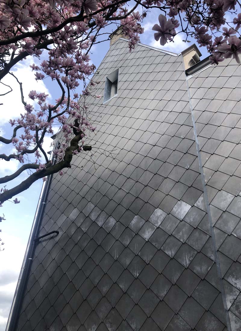 gevelbekleding met Leien te Wortegem