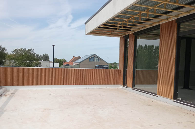 Gevelbekleding voor retailproject te Maldegem
