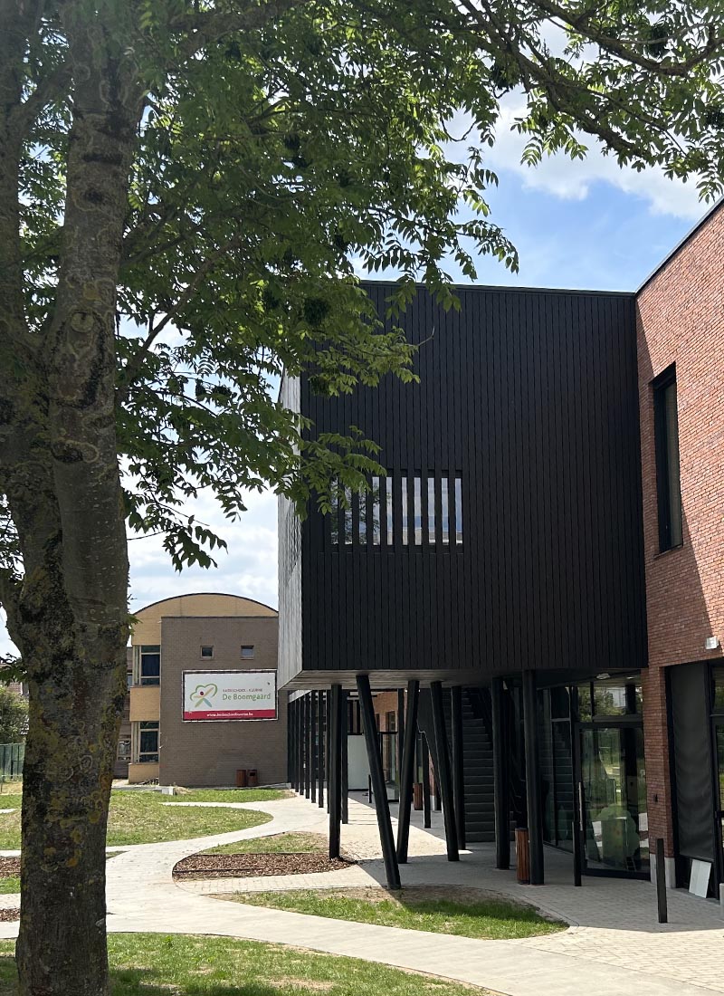 GO-school in Kuurne met houtskeletconstructie