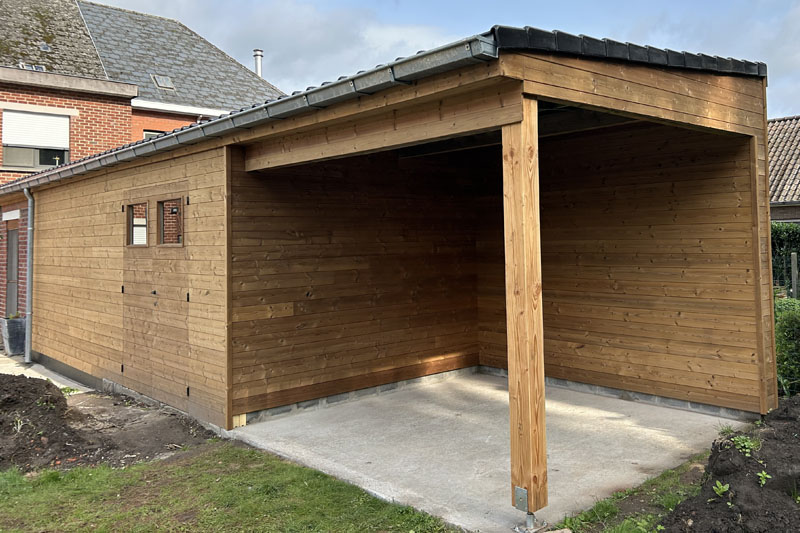 Tuingebouw in Heurne met Thermowood gevelbekleding